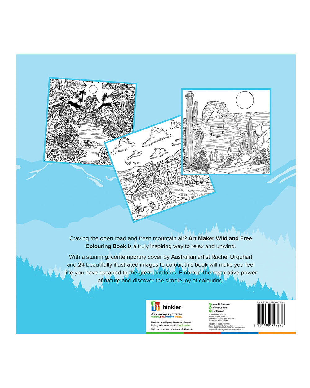 Hinkler Art Maker Wild & Free Coloring Book