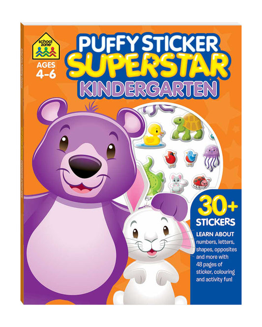Hinkler School Zone Puffy Sticker Superstar Kindergarten