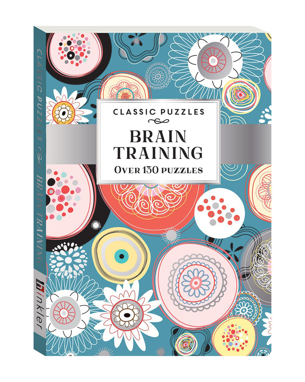 Hinkler Classic Puzzles Brain Training Blue Abstract Flora Pack of 2