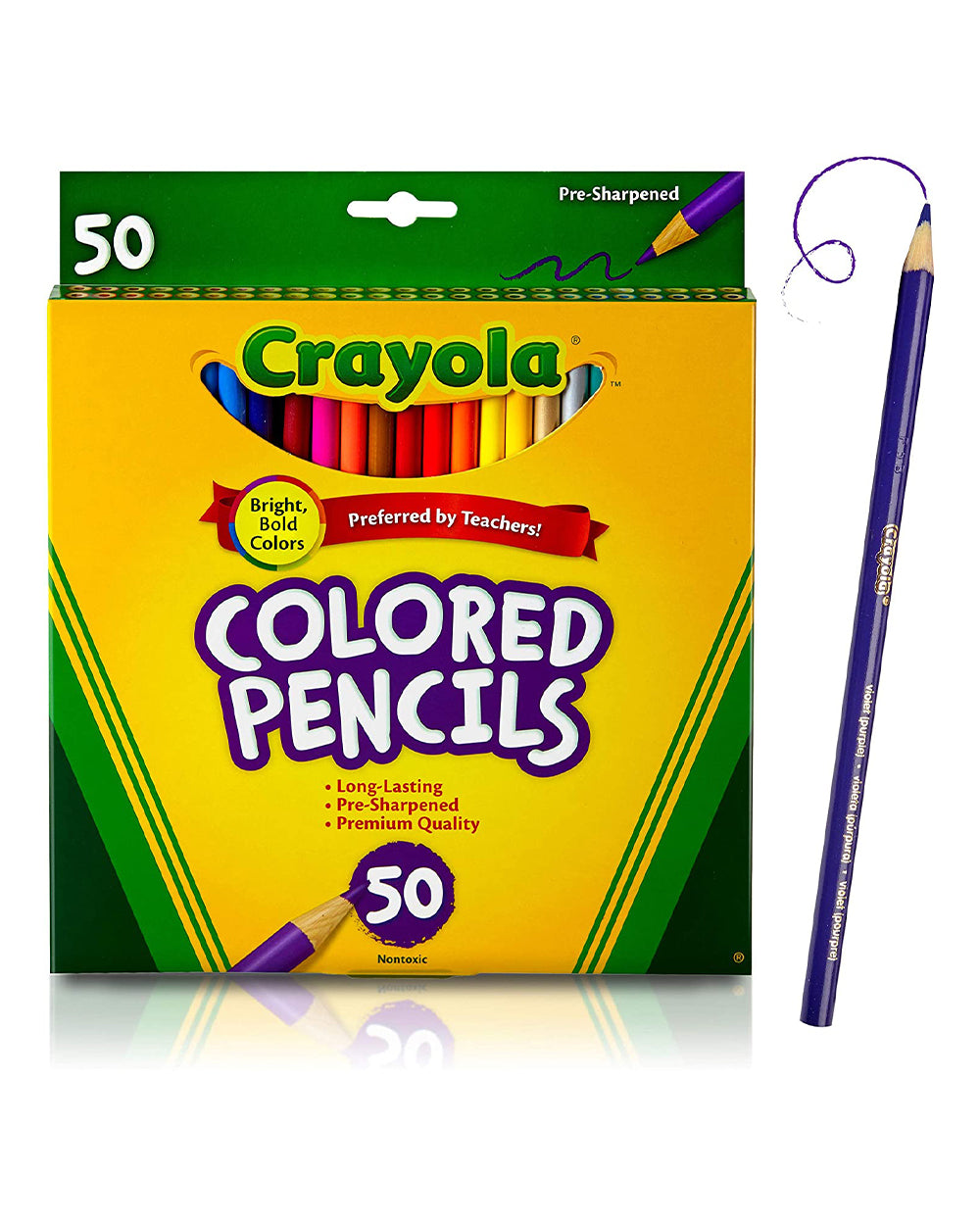 Crayola Colored Pencils Long Pack of 50