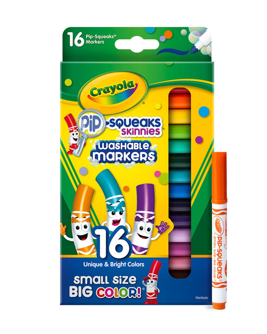 Crayola Washable Pip Squeaks Skinnies Markers Pack of 16