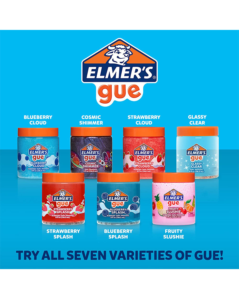 Elmer's 236.5ML Strawberry Cloud Premade Gue Jar