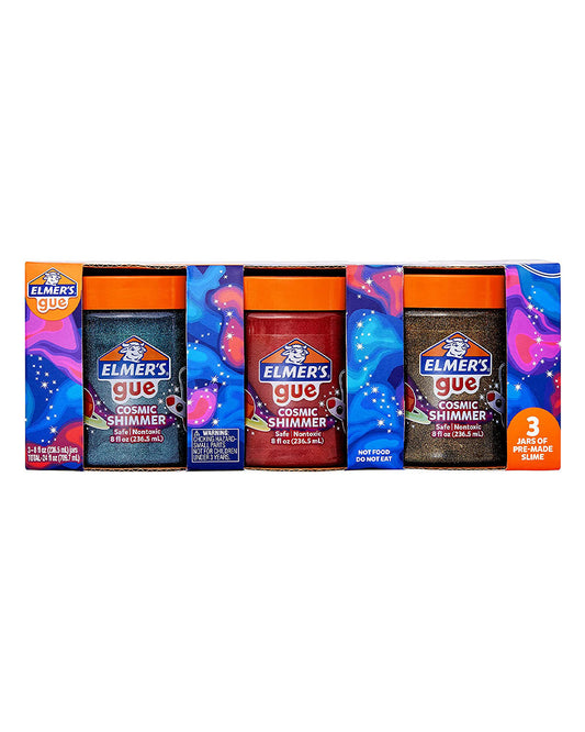 Elmer's Gue Premade Slime Cosmic Shimmer Glitter Slime Pack of 3