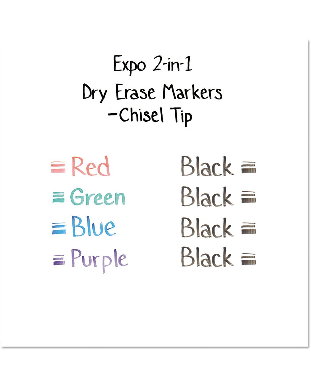 Expo 2 in 1 Dry Erase Markers Pack of 4