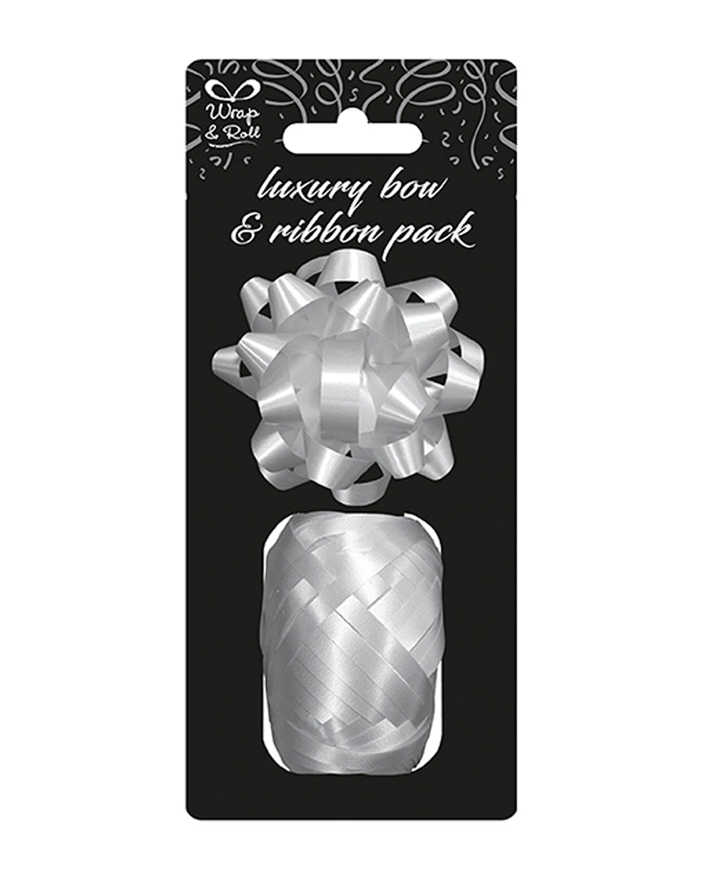 Wrap & Roll Silver 3 inch Star Bow & Cop