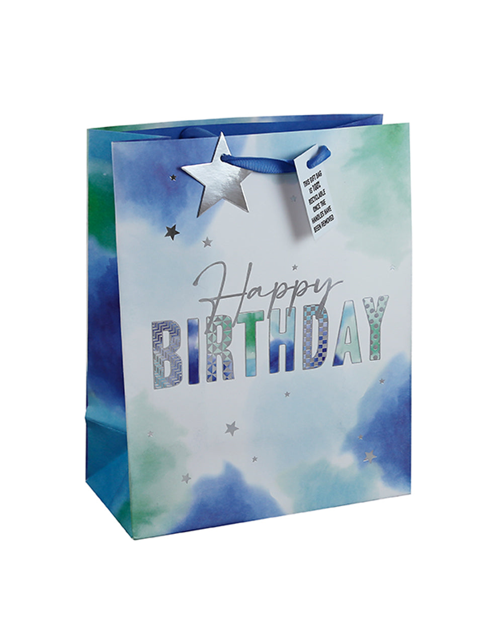 Eurowrap White Kraft Birthday Boy Gift Bag Large