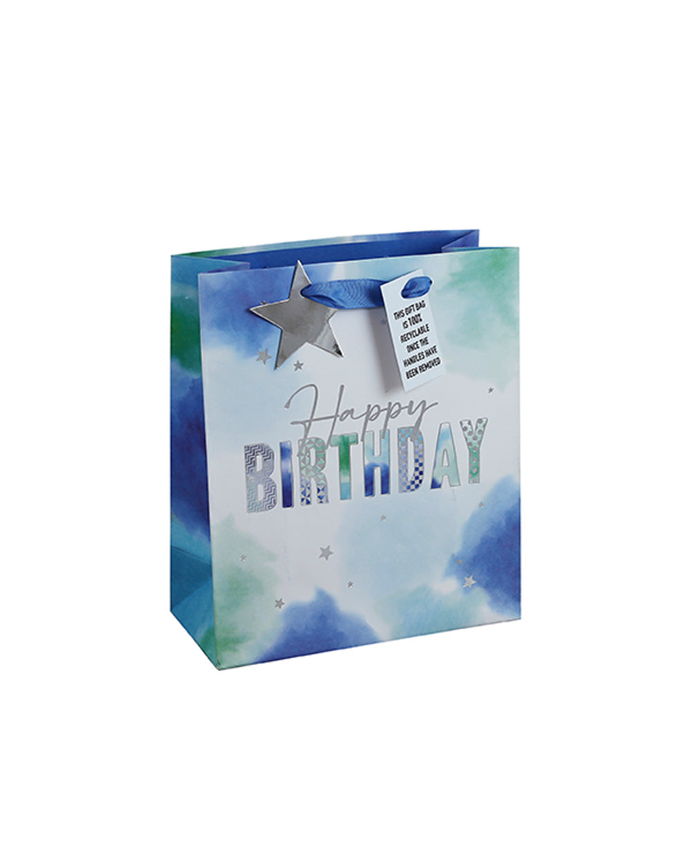 Eurowrap White Kraft Birthday Boy Gift Bag Medium