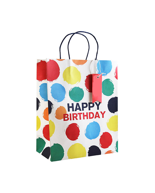 Eurowrap Birthday Spots Large Gift Bag