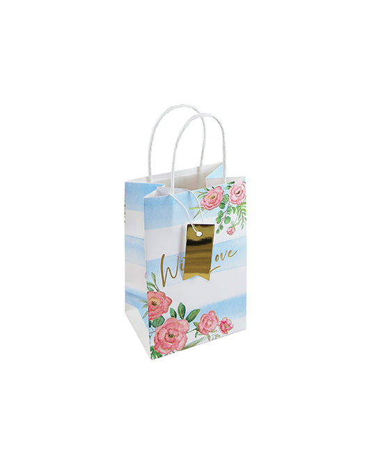 Eurowrap Floral Stripe Perfume Gift Bag