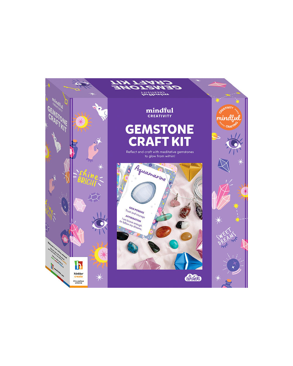 Hinkler Mindful Creativity Gemstone Craft Kit Junior Explorers