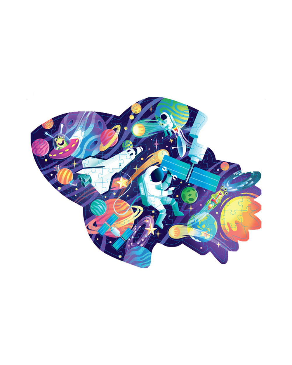 Hinkler Cosmic Space Mission Shiny Shaped Puzzle Junior Jigsaw