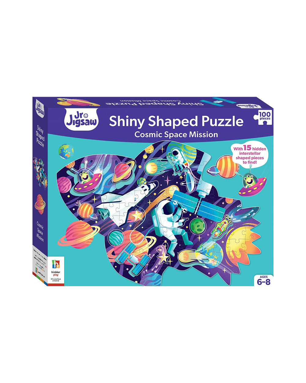 Hinkler Cosmic Space Mission Shiny Shaped Puzzle Junior Jigsaw