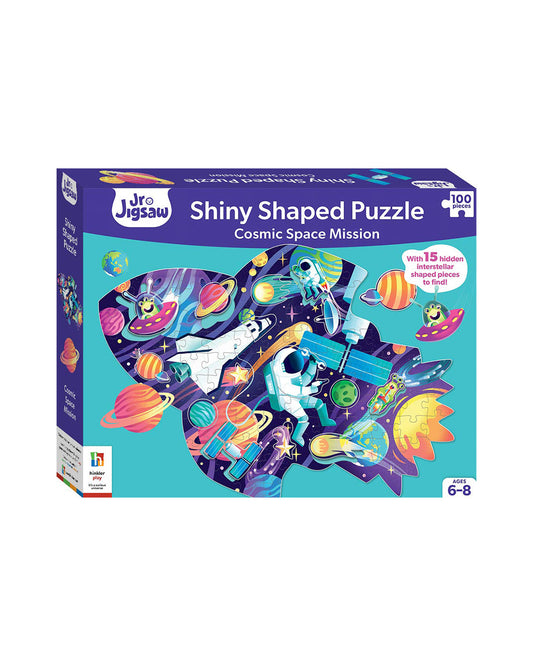 Hinkler Cosmic Space Mission Shiny Shaped Puzzle Junior Jigsaw