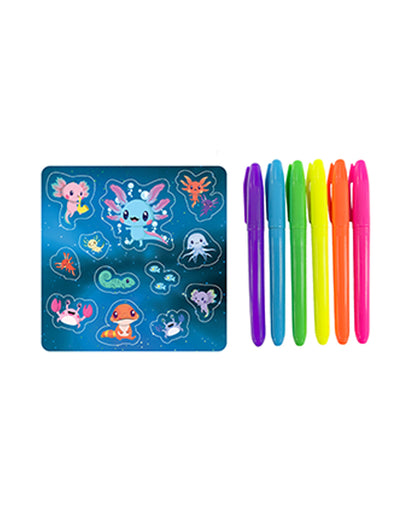 Hinkler Kaleidoscope Coloring Kit Axolotls