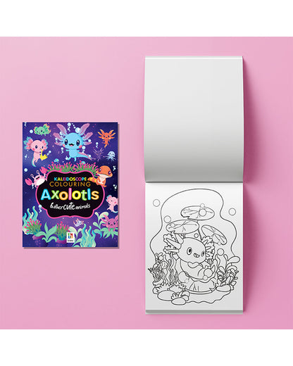 Hinkler Kaleidoscope Coloring Kit Axolotls
