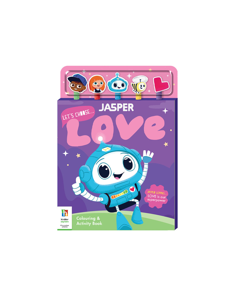 Hinkler Jasper Lets Choose Love Coloring & Activity Book Kaleidoscope