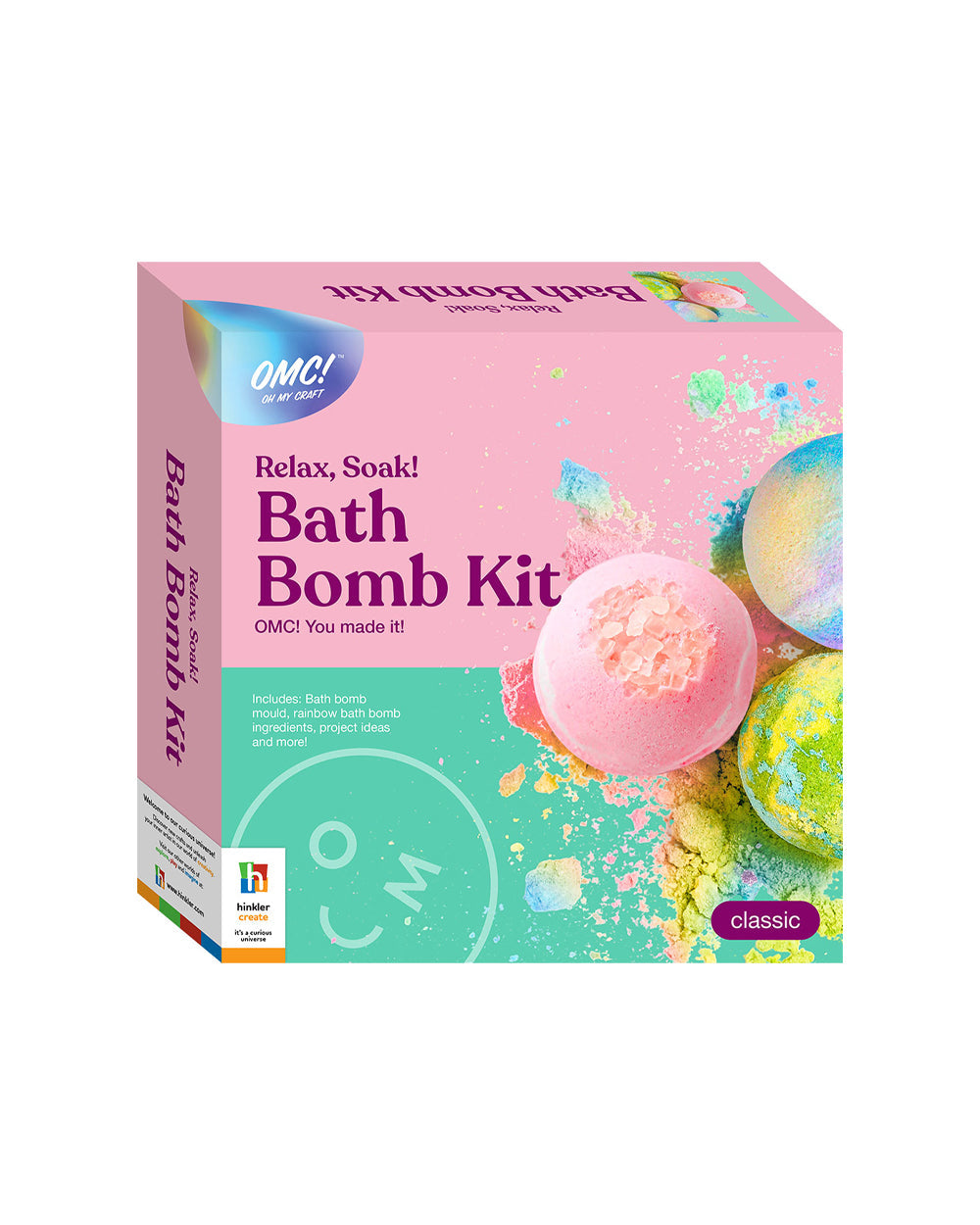 Hinkler Oh My Craft Relax Soak Bath Bomb Kit