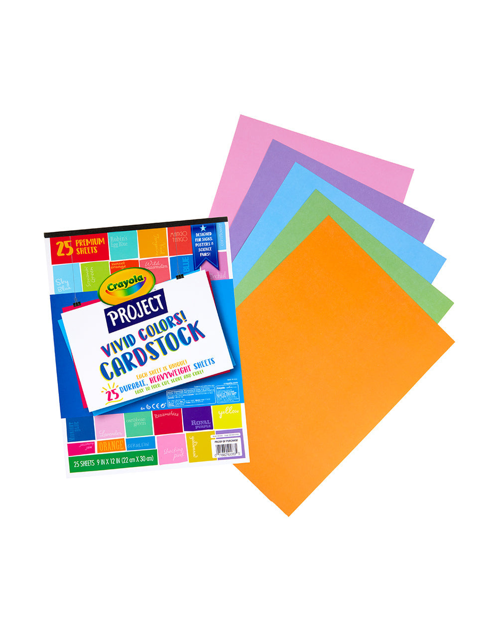 Crayola 25 Count Vivid Colors Cardstock