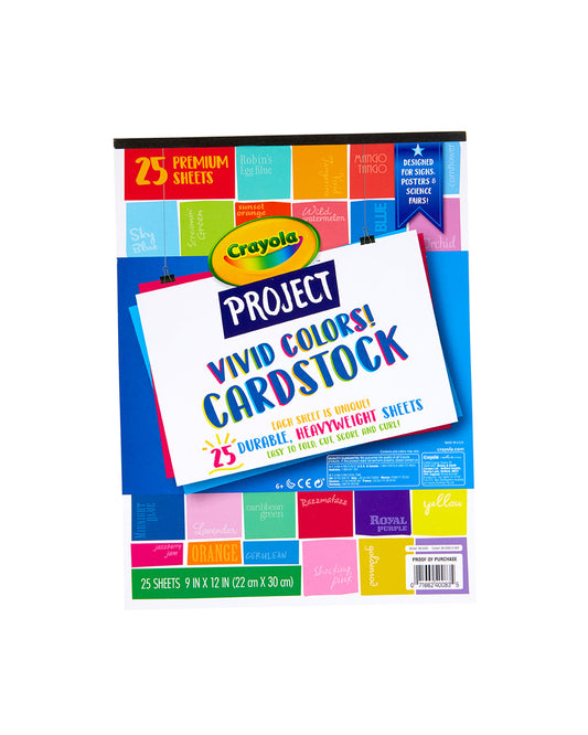 Crayola 25 Count Vivid Colors Cardstock