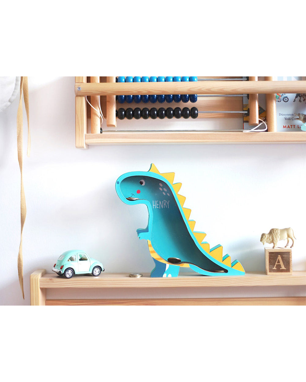 HenkiUp Dinosaur Piggy Bank Green