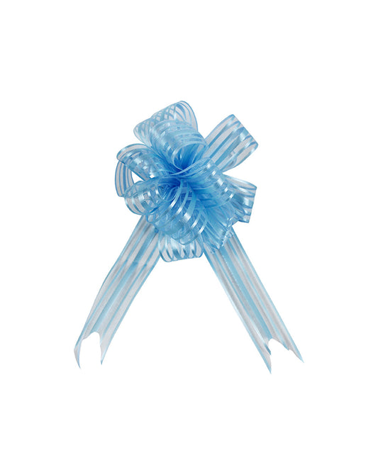 Wrap & Roll 5 inch Baby Blue Organza Pull Bow