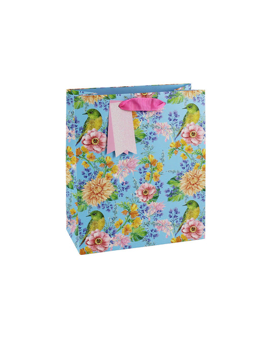 Eurowrap Bird Sat On Flowers Medium Bag