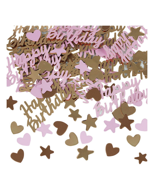 Fun House Happy Birthday Rose Gold Paper Confetti