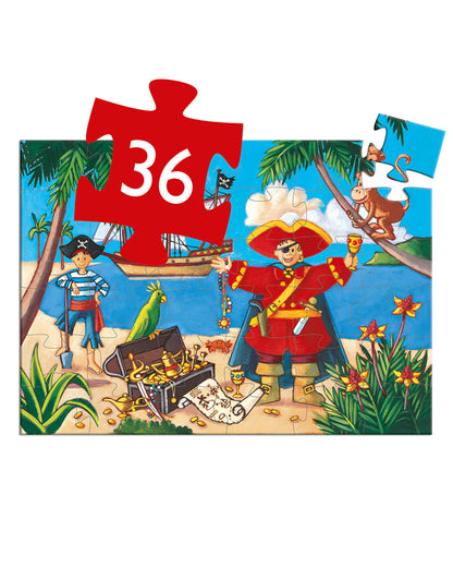 Djeco The Pirate & His Treasure Puzzle Set of 36