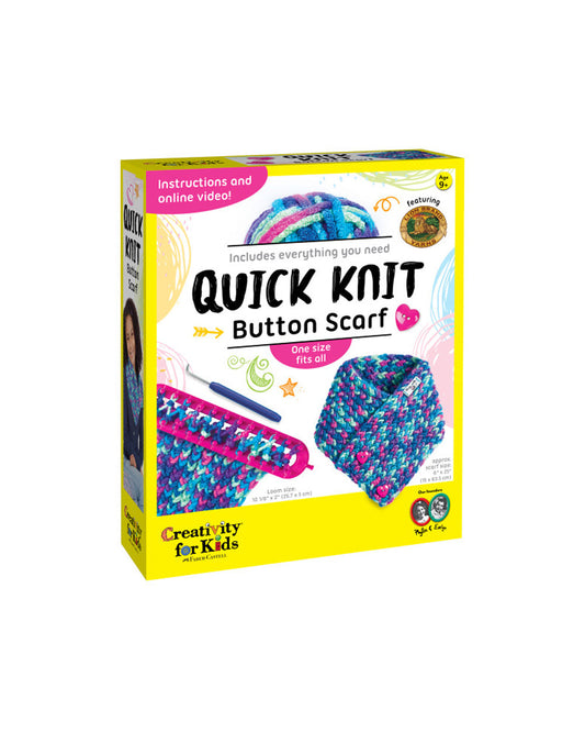 Creativity For Kids Quick Knit Button Scarf