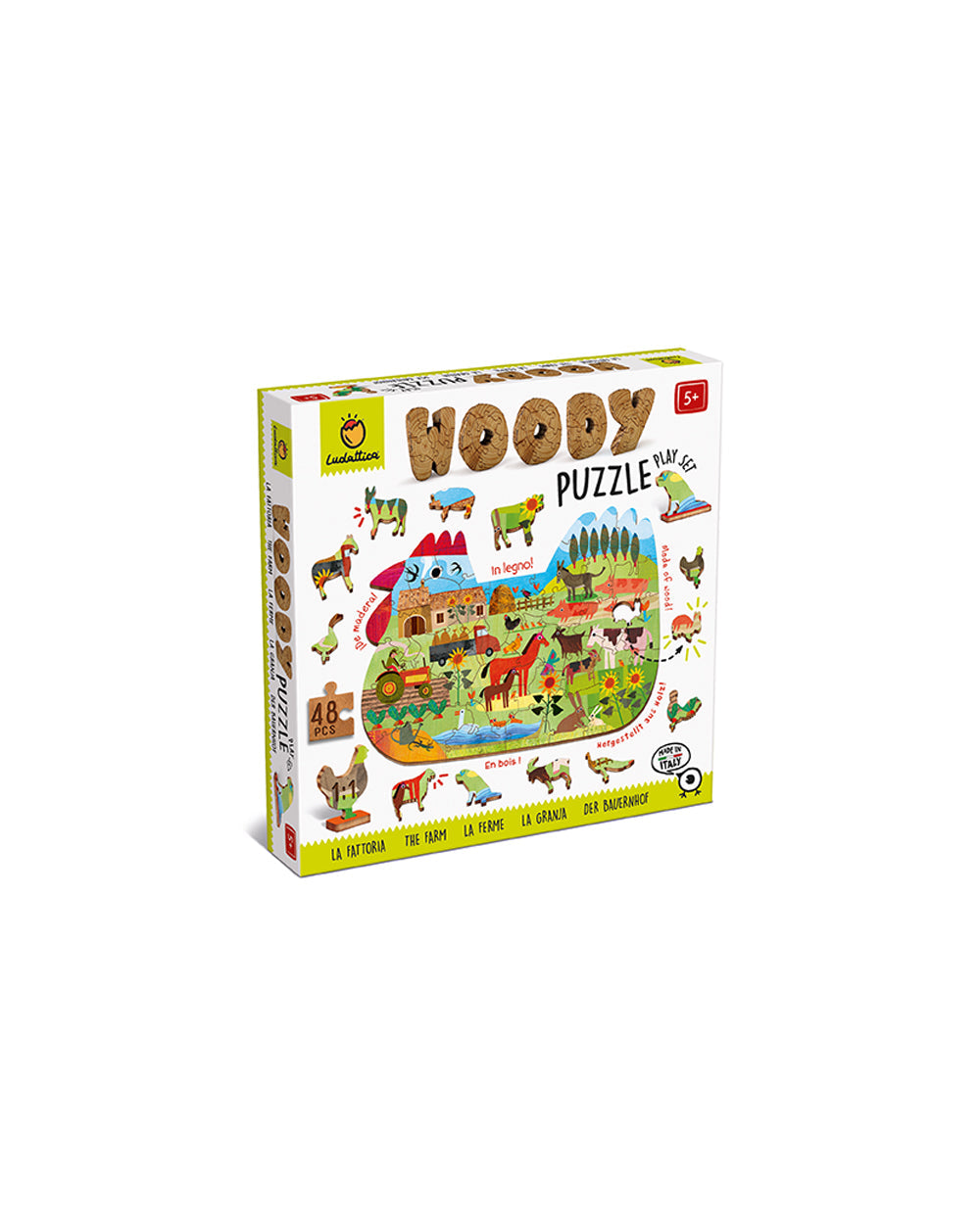 Ludattica Woody Puzzle The Farm