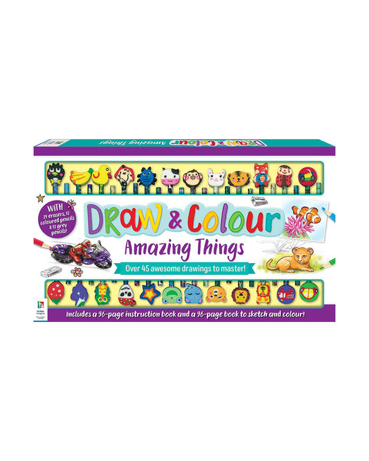 Hinkler Draw & Color Amazing Things 24 Pencil Set