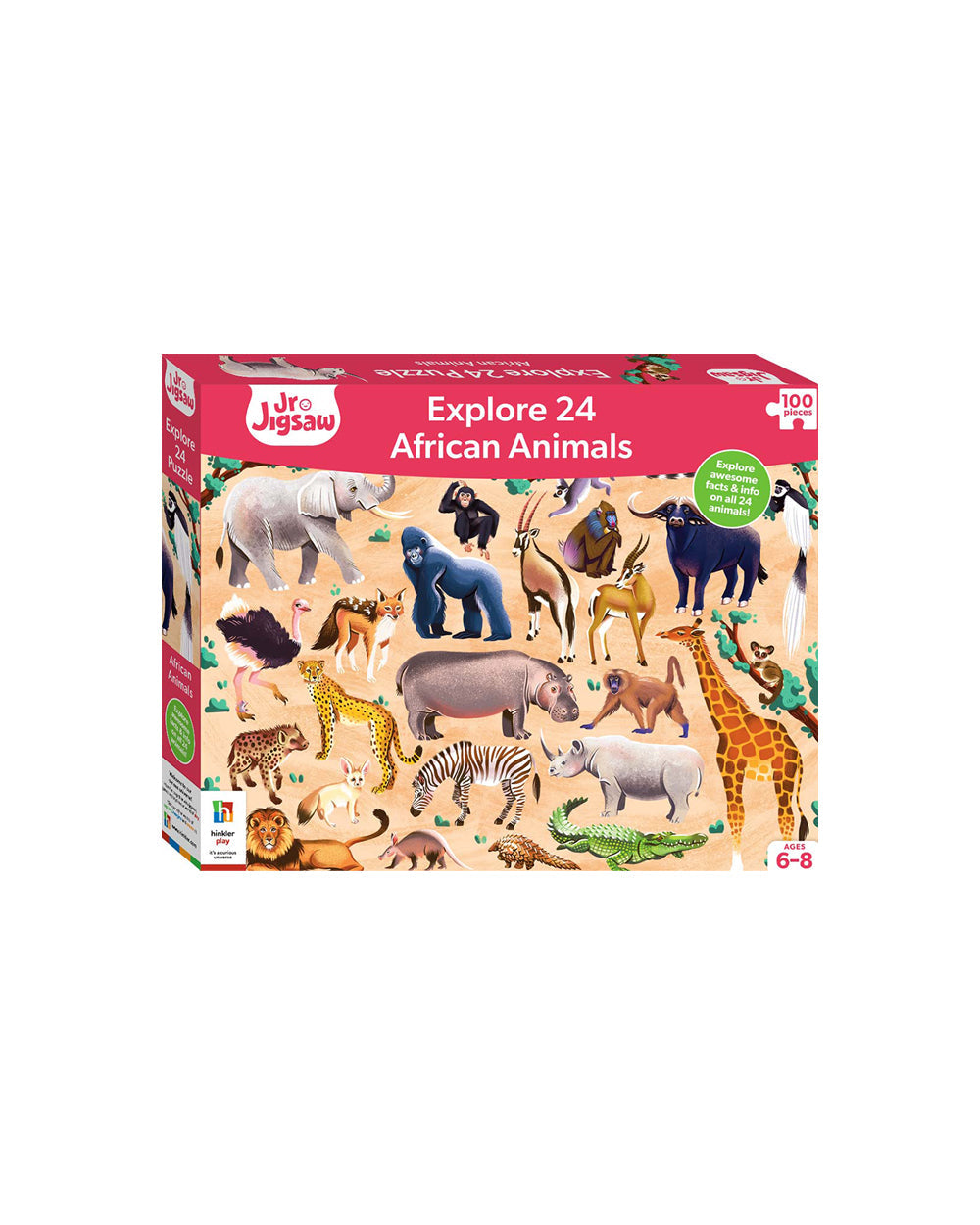 Hinkler Junior Jigsaw Explore 24 African Animals