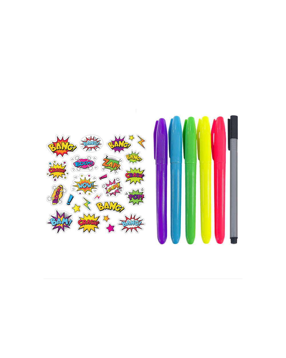 Hinkler Kaleidoscope Neon Coloring Kit Comic Art