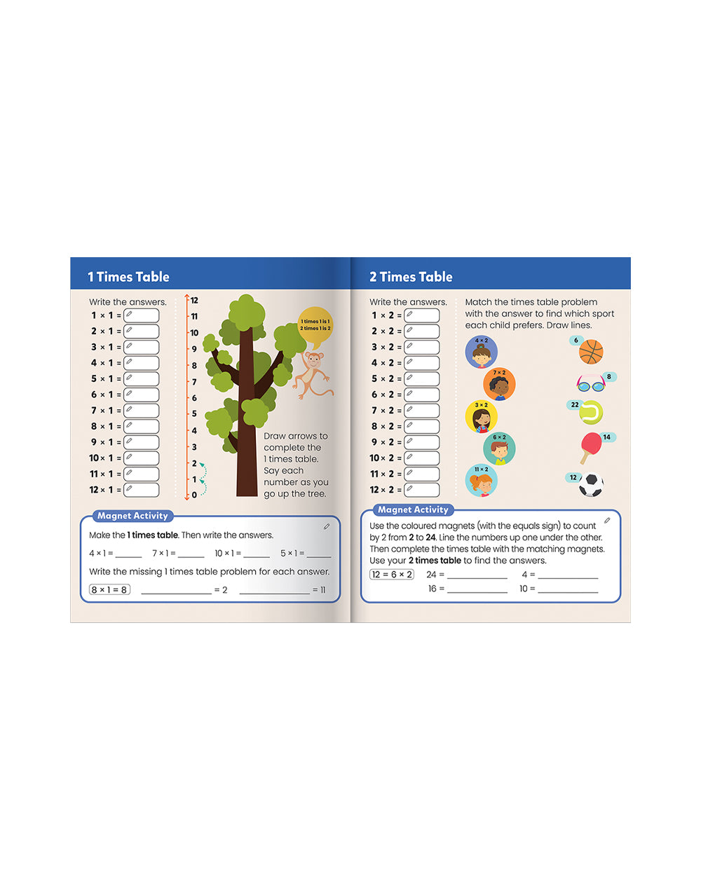 Hinkler Junior Explorers Magnetic Books Times Tables