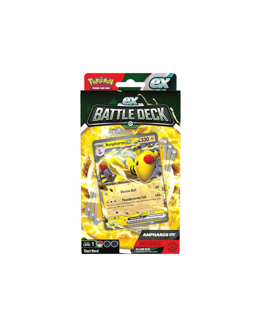 Pokemon TCG Ampharos Ex Lucario Ex Battle Deck Assorted 1 Pack