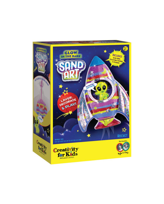 Creativity for Kids Glow in the Dark Sand Art Rocket Ship