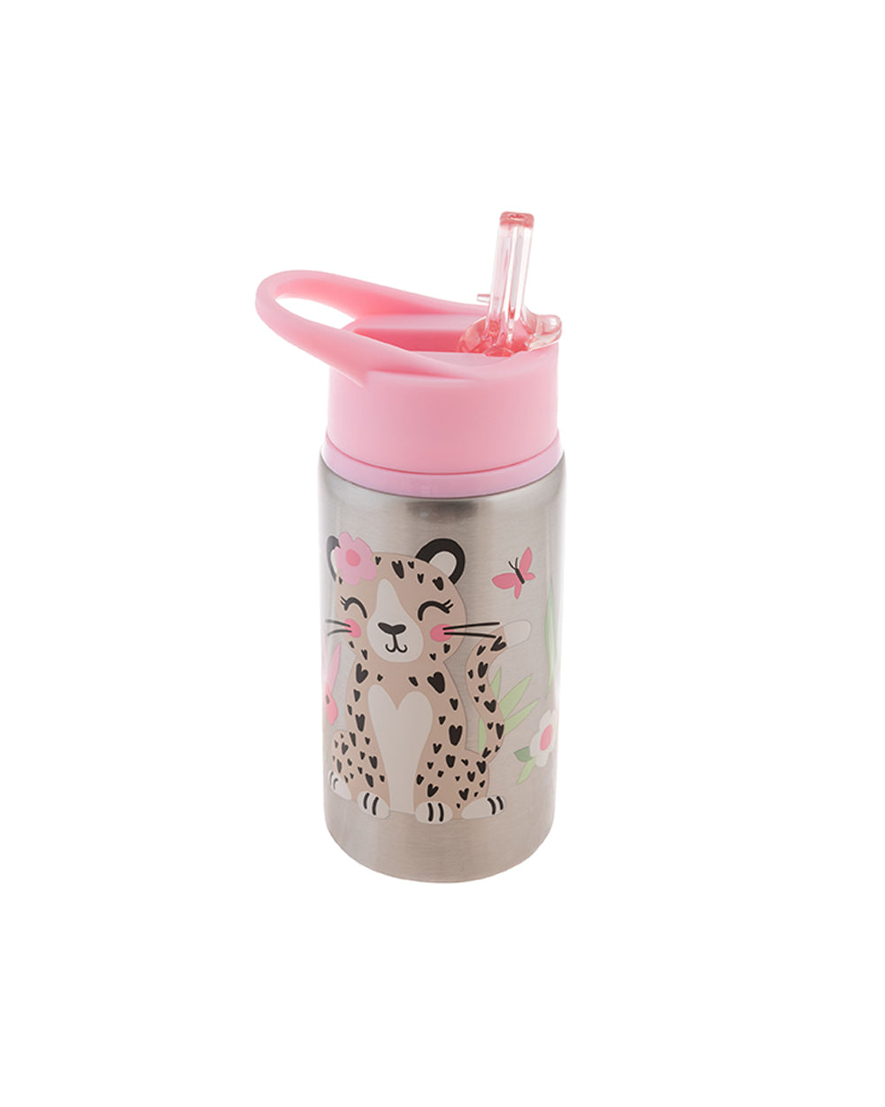 Stephen Joseph Stainless Steel Water Bottle Leopard