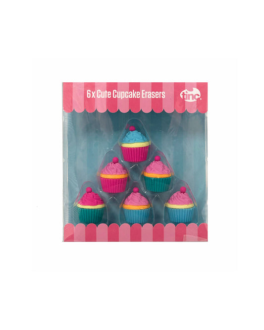 Tinc Set of 6 Cupcake Erasers