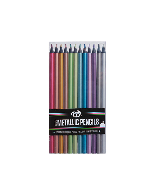 Tinc Set of 12 Metallic Pencils