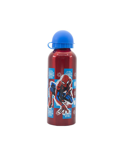 Stor 530ML High Aluminium Bottle Spiderman Arachnid Grid