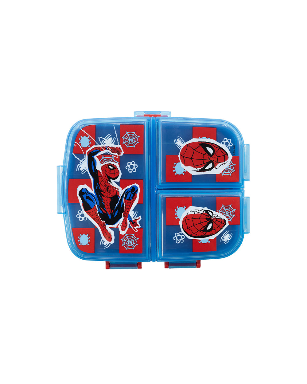 Stor XL Multi Compartment Rectangular Sandwich Box Spiderman Arachnid Grid