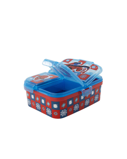 Stor XL Multi Compartment Rectangular Sandwich Box Spiderman Arachnid Grid