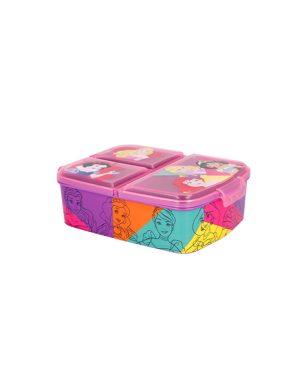 Stor Multi Compartment Sandwich Box Princess Bright & Bold